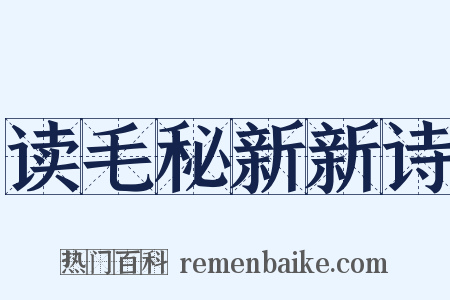 读毛秘新新诗是什么意思的图片